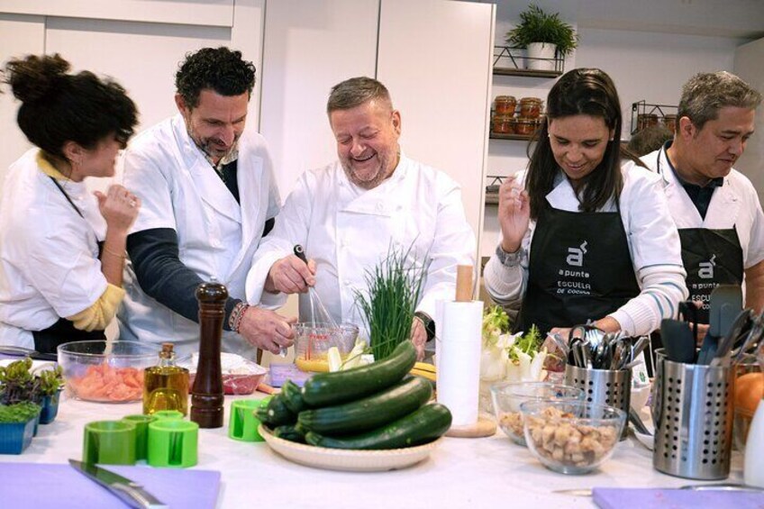 In the kitchen