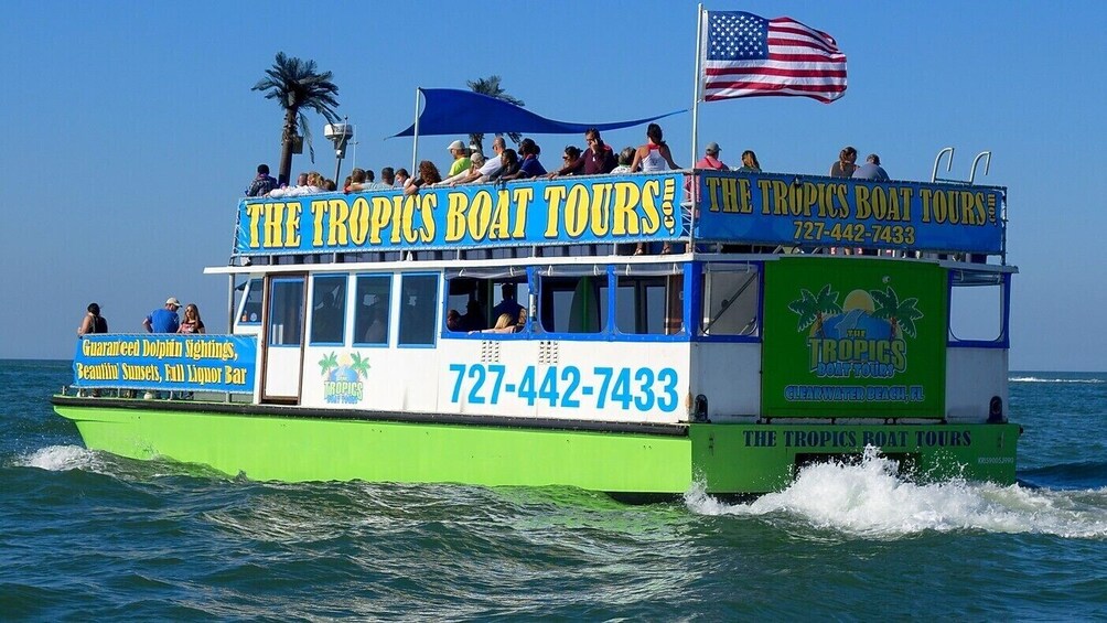 Wild Dolphin Exploration Boat Ride and Clearwater Beach Day 