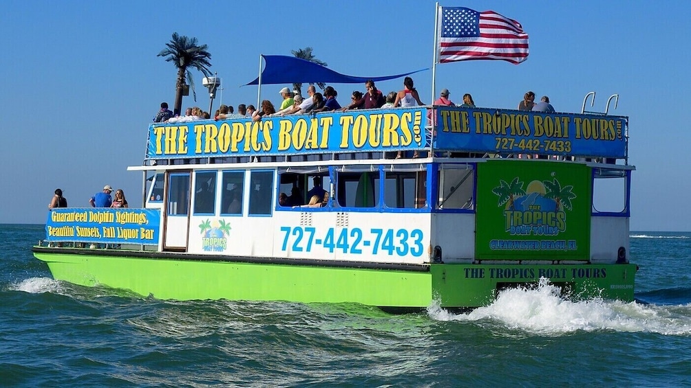 Wild Dolphin Exploration Boat Ride and Clearwater Beach Day