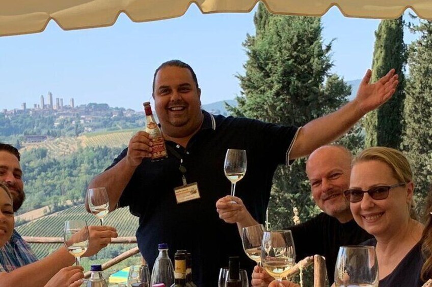 Wine tasting at the end of our Vespa ride. Salute 