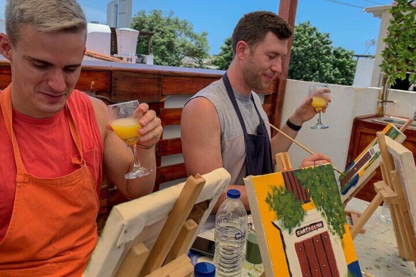 Brunch And Paint in a secret rooftop