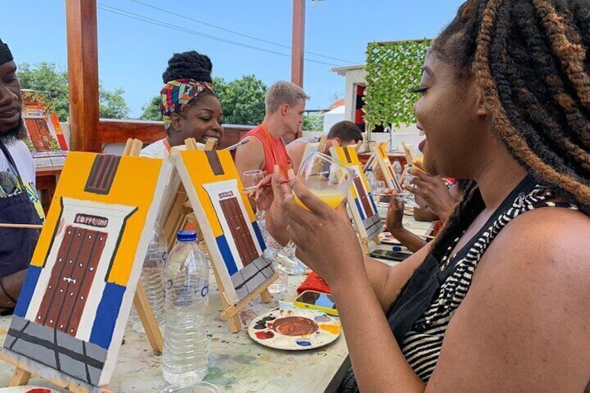Brunch And Paint in a secret rooftop