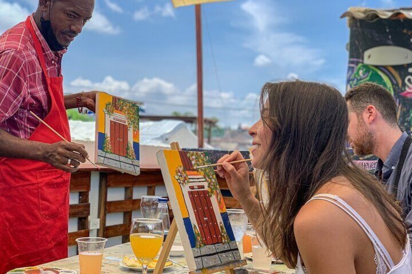 Brunch And Paint in a secret rooftop