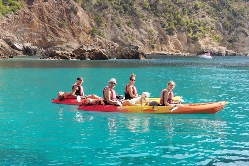 Breathtaking guided Kayak tour from Sant Elm the bay of Cala en Tió