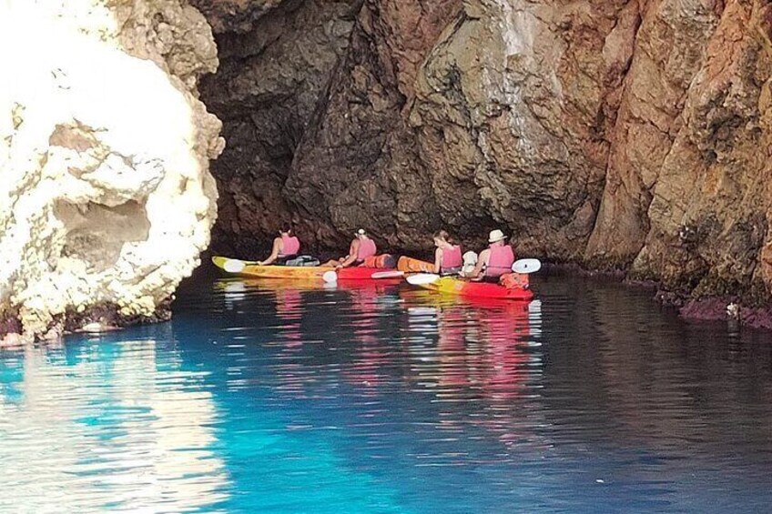Breathtaking guided Kayak tour from Sant Elm the bay of Cala en Tió
