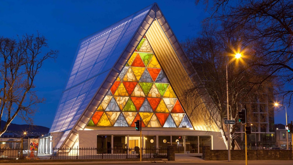 illuminated cathedral in new zealand