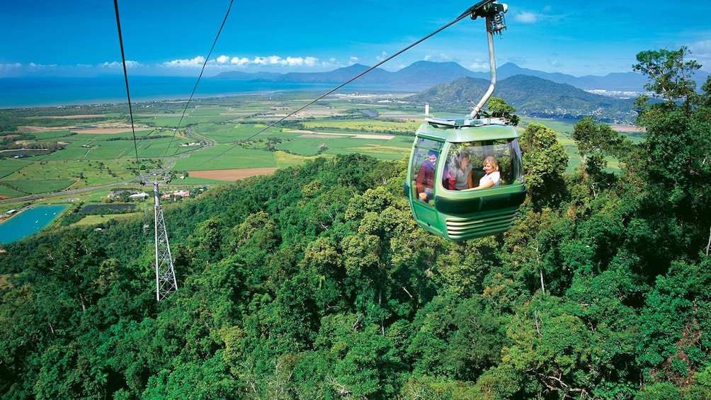 gondola view of plains in cairns