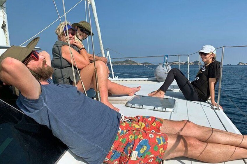 Explore the Hauraki Gulf aboard the 41-foot catamaran Pacific Star