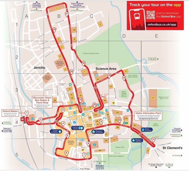 City Sightseeing Oxford Hop-On Hop-Off Bus Tour & Optional Carfax Tower