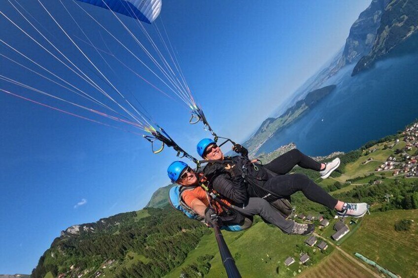 Tandem Paragliding Flight in the Lucerne Region