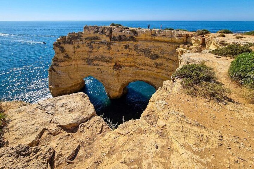From Faro: 7 Valleys Hiking, Benagil Cave, & Snorkeling Tour