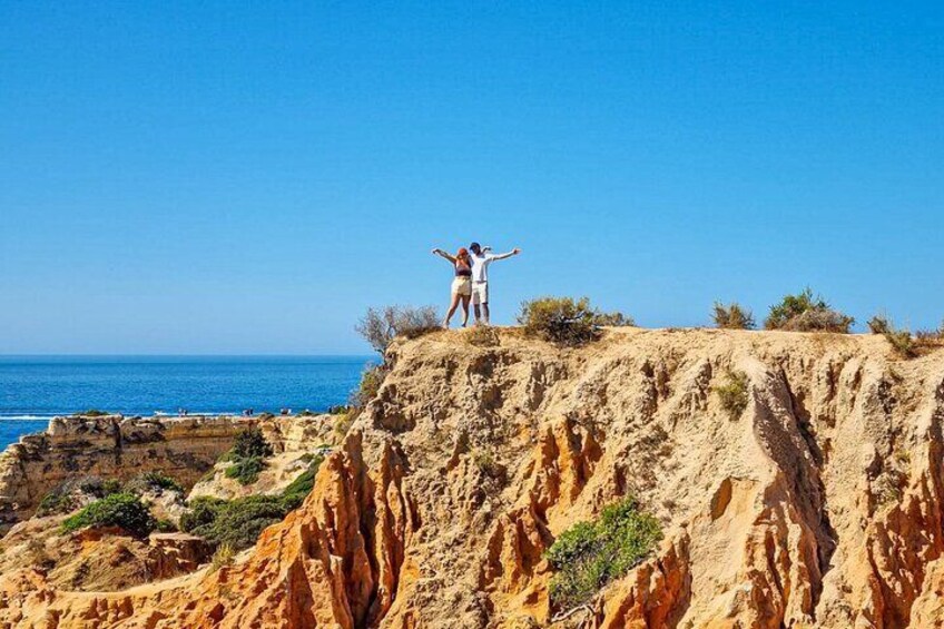 From Faro: 7 Valleys Hiking, Benagil Cave, & Snorkeling Tour