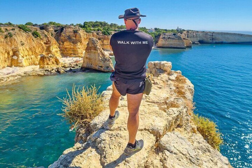 From Faro: 7 Valleys Hiking, Benagil Cave, & Snorkeling Tour
