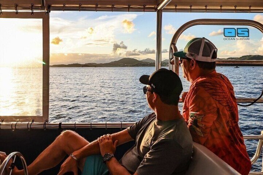 Afternoon Snorkel, Pizza & Sunset Tour departing from St. Thomas & St. John