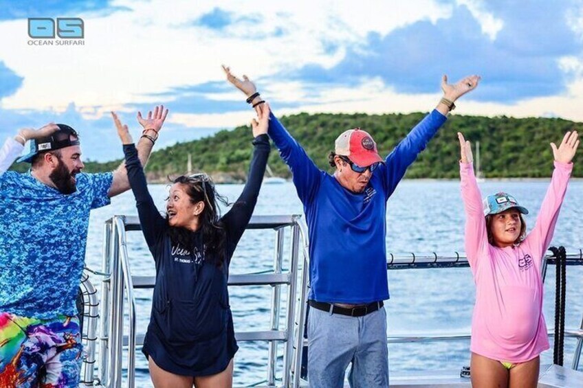 Afternoon Snorkel, Pizza & Sunset Tour departing from St. Thomas & St. John