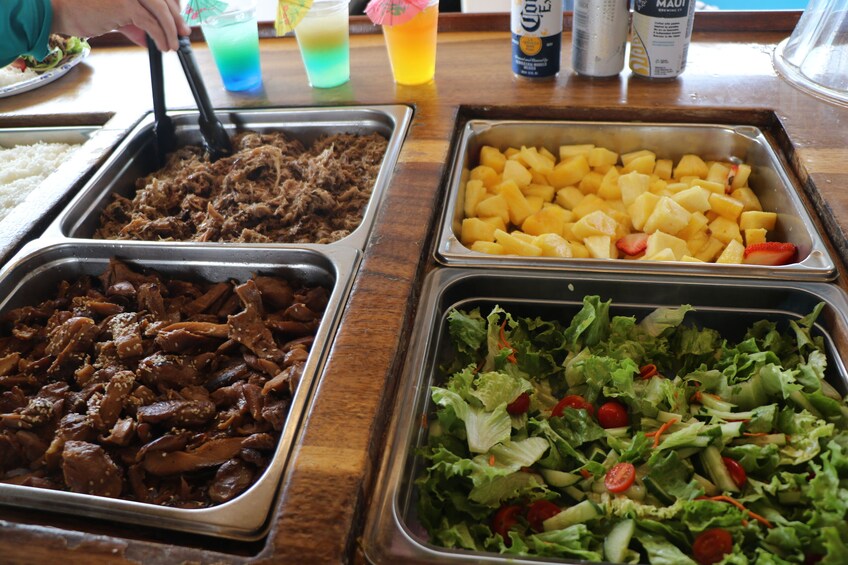 Snorkeling, Hawaiian Buffet, and Dolphin Watch- AM, PM or Sunset Cruise - 