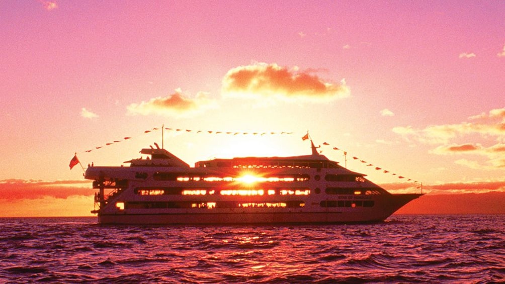 Cruise Ship at sea in Oahu