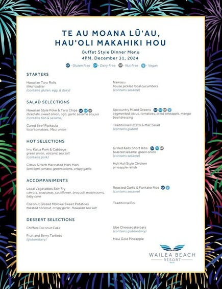 Te Au Moana Luau at the Wailea Beach Marriott Resort