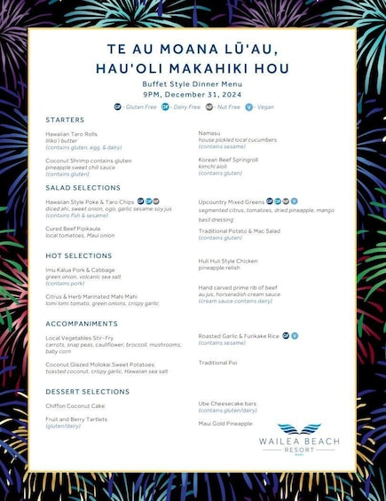 Te Au Moana Luau at the Wailea Beach Marriott Resort