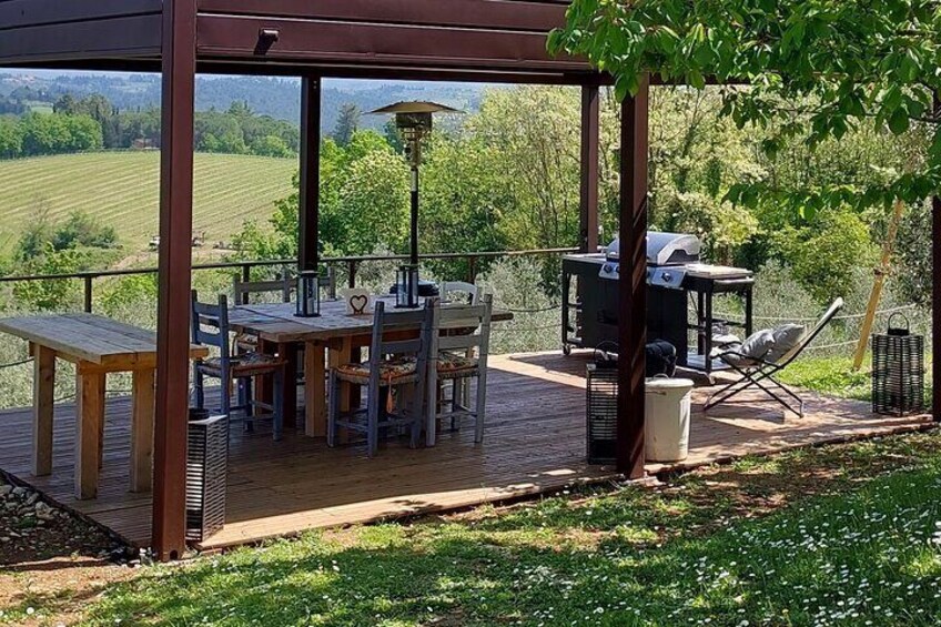 The terrace