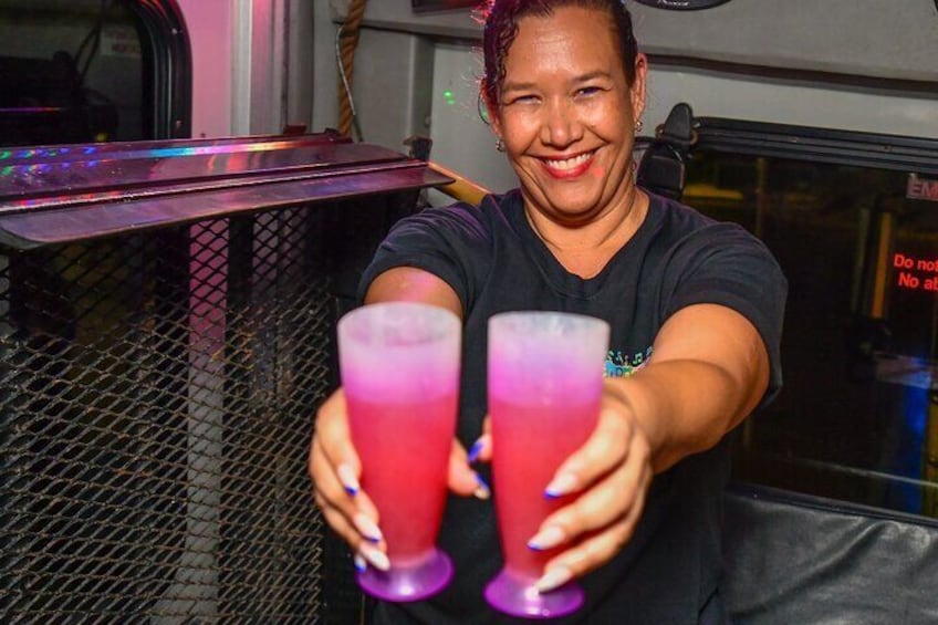 Aruba Nightlife and Barhopping on Chogogo Party Bus 