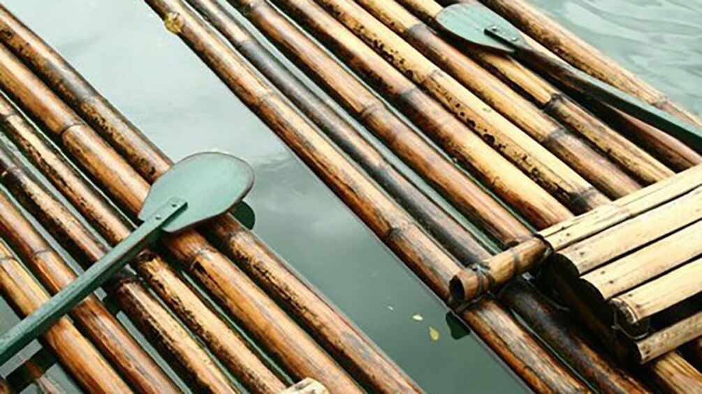 Bamboo and paddles