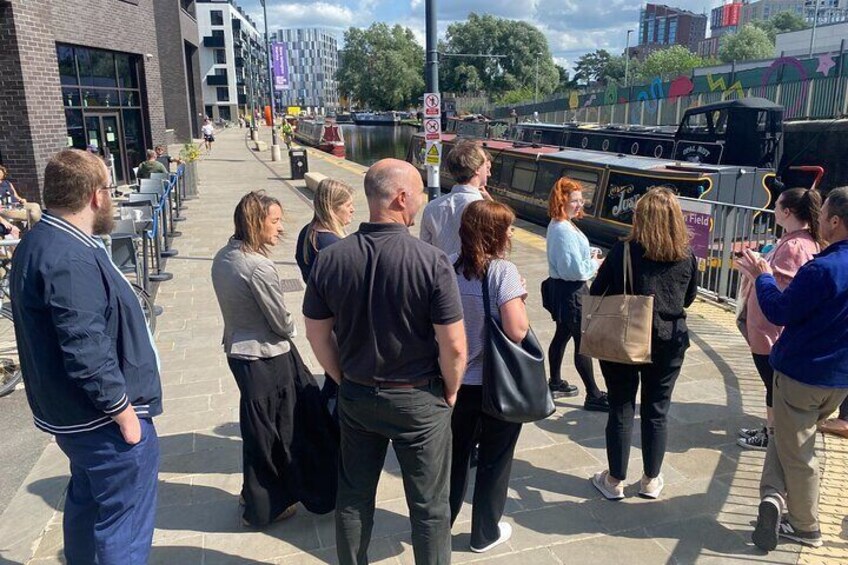 Hearing the stories of the canal boats in New Islington marina