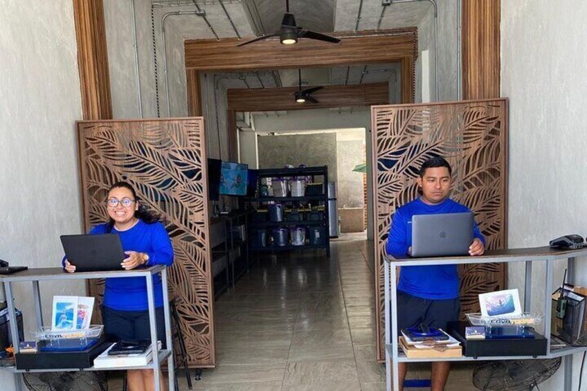 Our Cozumel front desk 