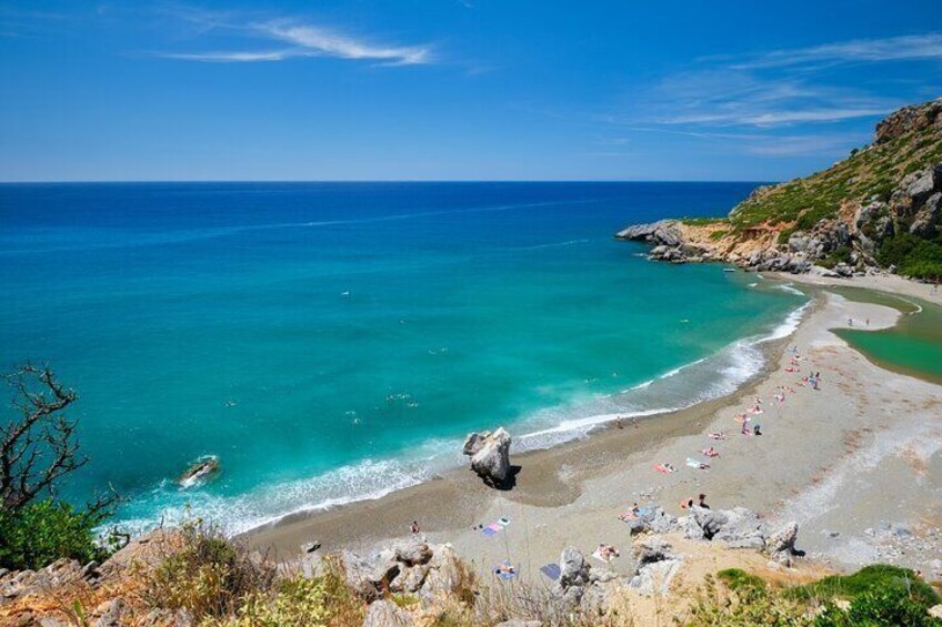 Off-Road: Lake Kournas, Waterfalls, Gorges & Palm Beach Forest 