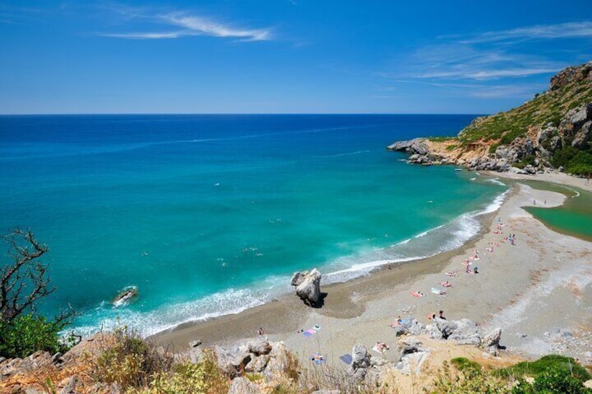 Off-Road: Lake Kournas, Waterfalls, Gorges & Palm Beach Forest