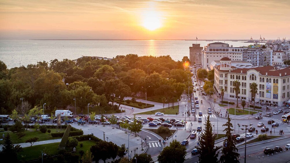 Picture 1 for Activity Thessaloniki: OTE Tower Rotating Experience with Light Meal