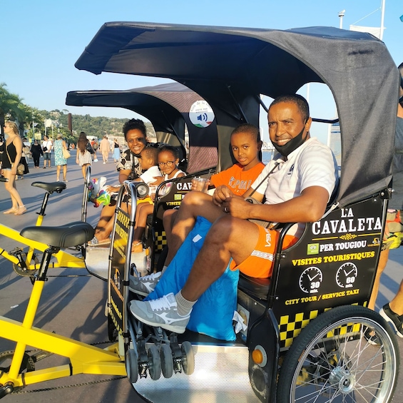 Nice: City Tour in electric taxi bike with local guide