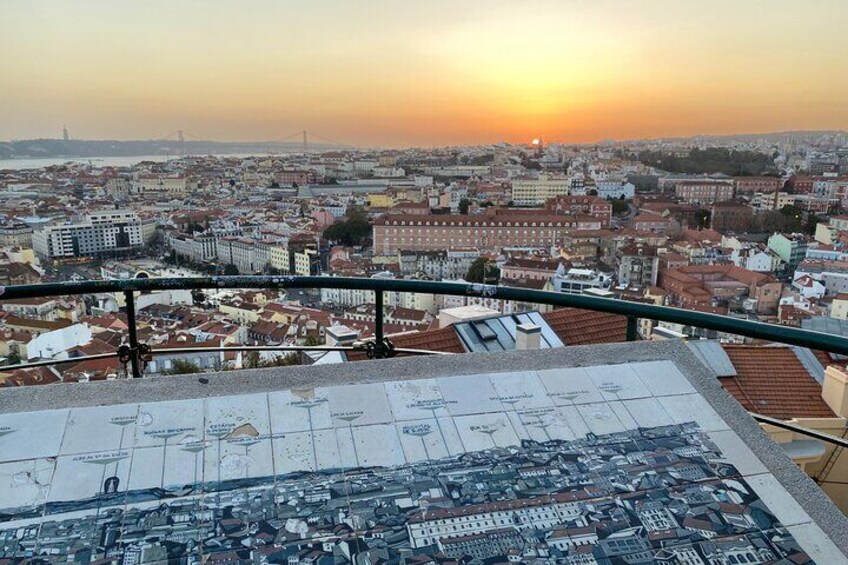 Sunset view from Lady of the Hill