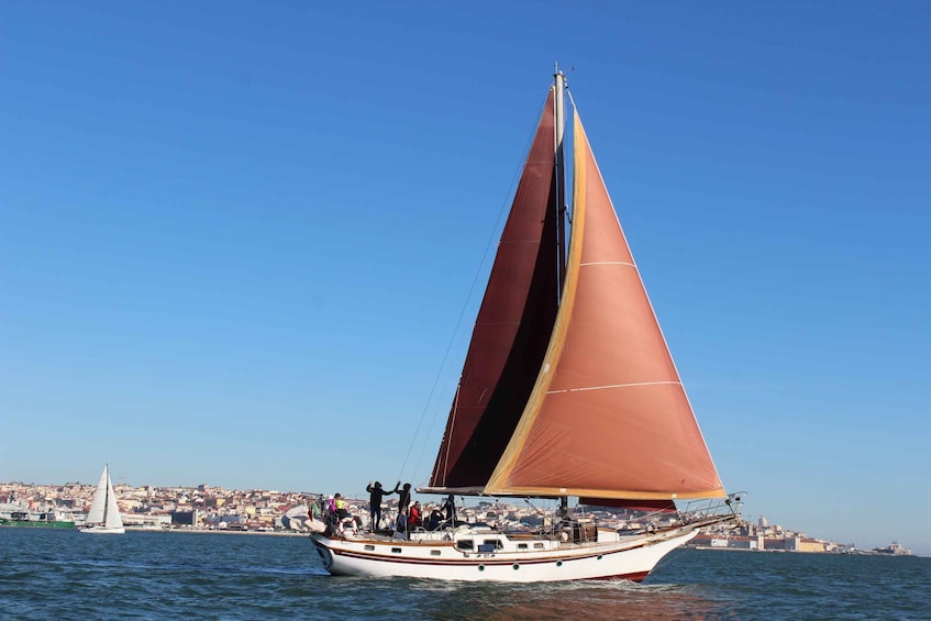 Picture 3 for Activity Lisbon: Daylight or Sunset on a Vintage Sailboat