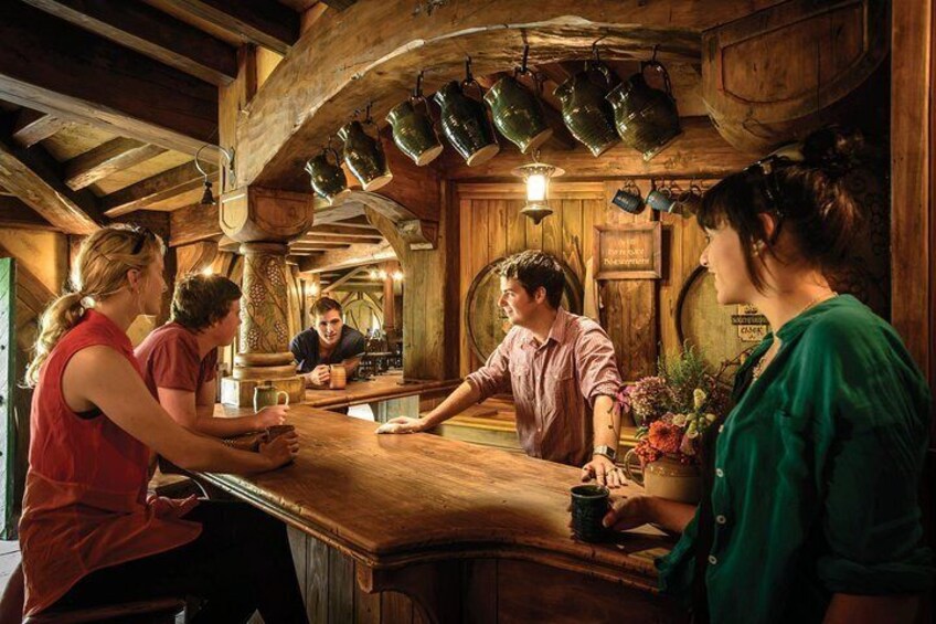 Enjoying a Hobbiton drink
