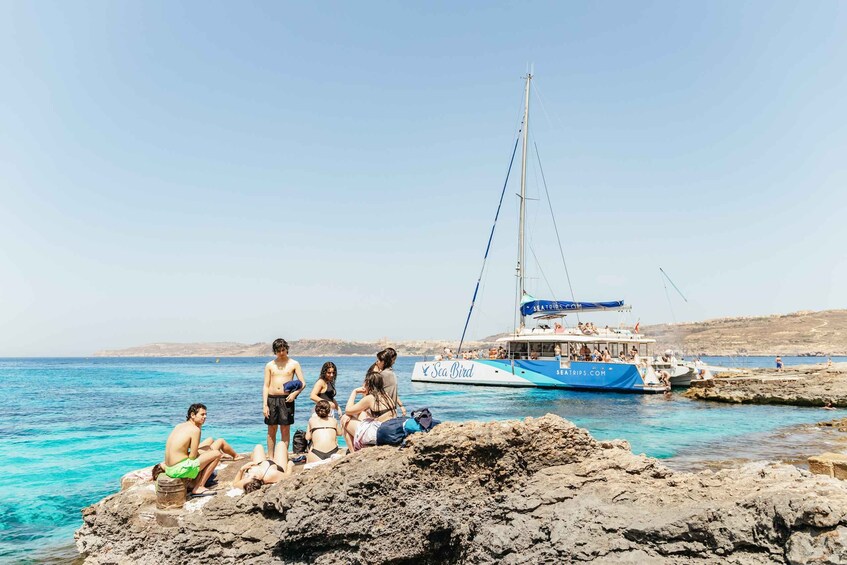 Picture 11 for Activity Malta: Blue Lagoon, Beaches & Bays Trip by Catamaran