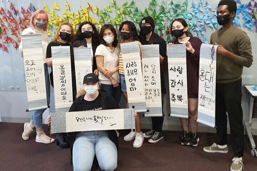 Create a Korean Calligraphy Scroll with Jeongju in Insadong Seoul