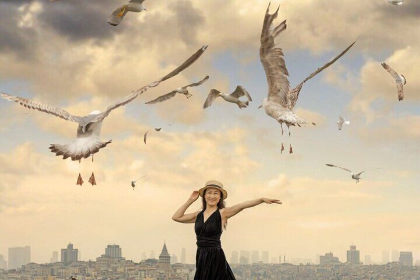 Istanbul Photo Shooting with Flying Dress