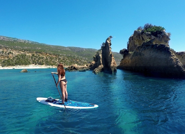 Picture 1 for Activity From Lisbon: Nature Park of Arrábida Paddleboarding