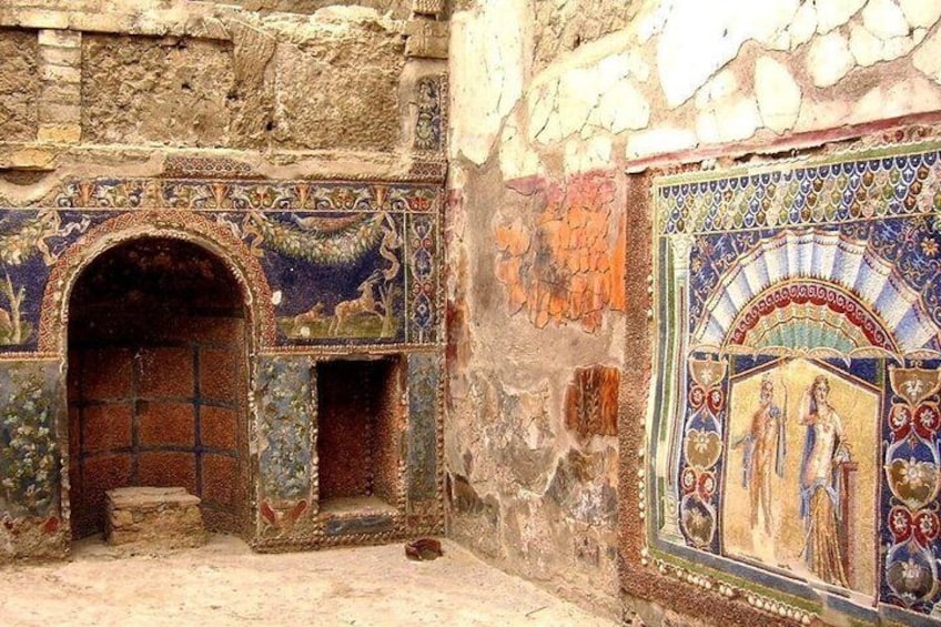 Pompeii, Herculaneum and Vesuvius in a group