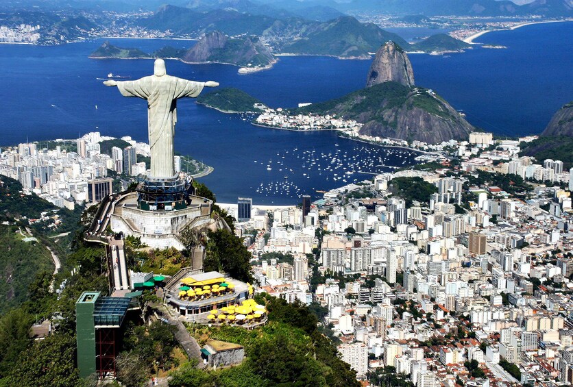 Sugar Loaf, Selaron Steps and Christ the Redeemer with Barbecue Lunch