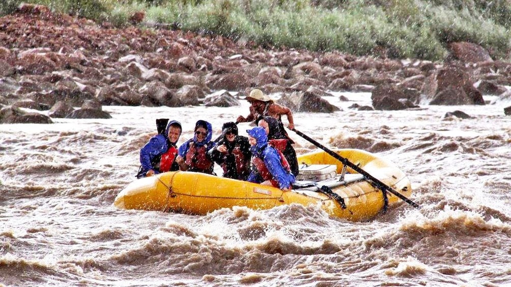 Rafting group on a river in Utah