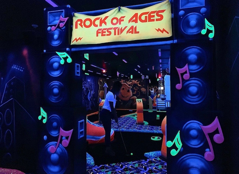 Picture 3 for Activity Mall of America: Rock of Ages Blacklight Mini Golf Ticket