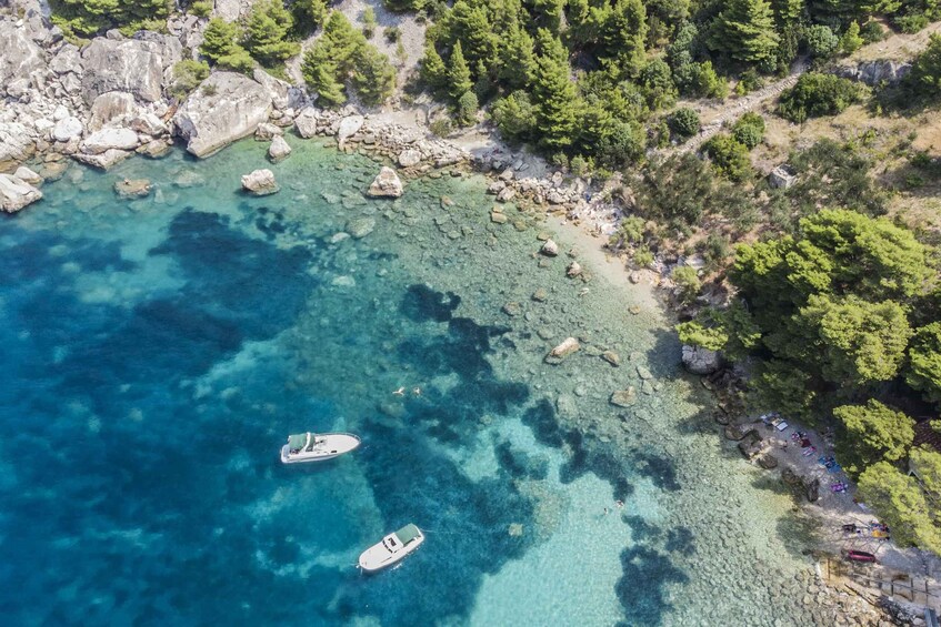 Hvar: Private Best Beaches Boat Tour with Wine Tasting