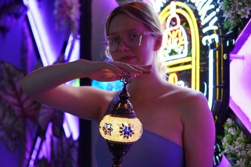 Turkish Mosaic Lamp Workshop with a Mosaic Lamp Artist