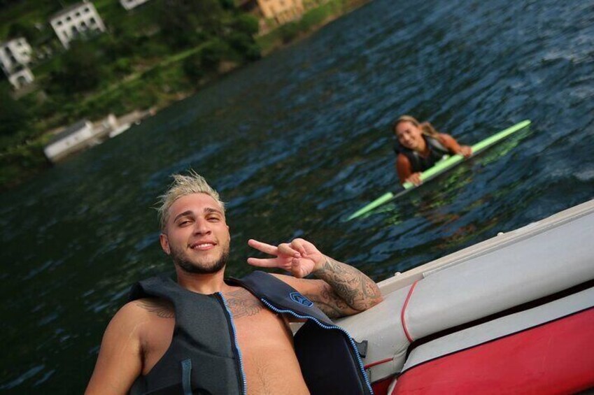 3 hours private wakeboarding boat activity and 45 min wakesurfing