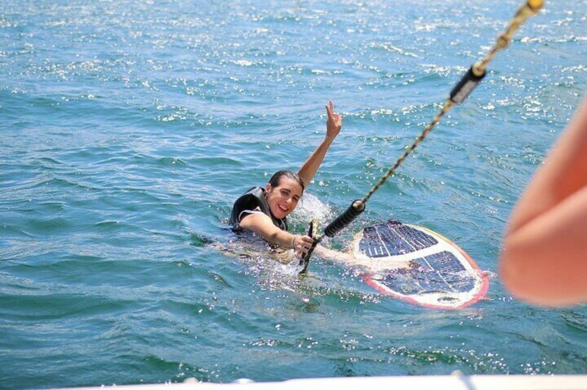 3 hours private wakeboarding boat activity and 45 min wakesurfing