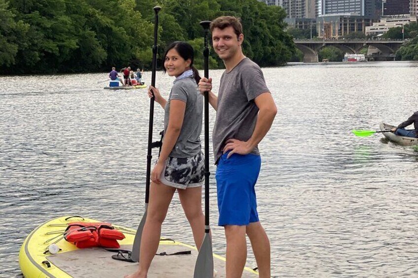 Downtown Austin Giant Paddleboard Sunset Tour with Bats
