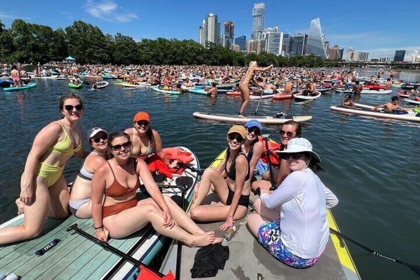Downtown Austin Giant Paddleboard Sunset Tour with Bats