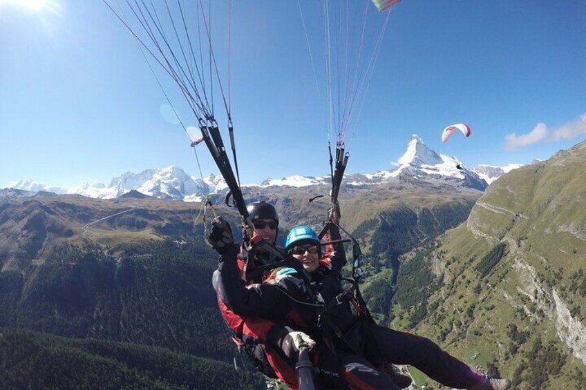 flying high above Zermatt